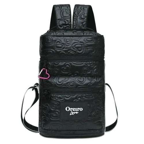 Mochila Matera Oreiro Love Termo 1.5L Calidad Moda Color Negro